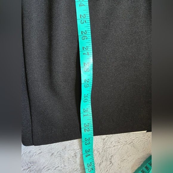 Joseph Ribkoff Black And White Broken Polka Dot Dress With Gold Neck Detail. 4 - Picture 11 of 11